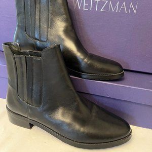 Stuart Weitzman black leather ankle boots size 10M